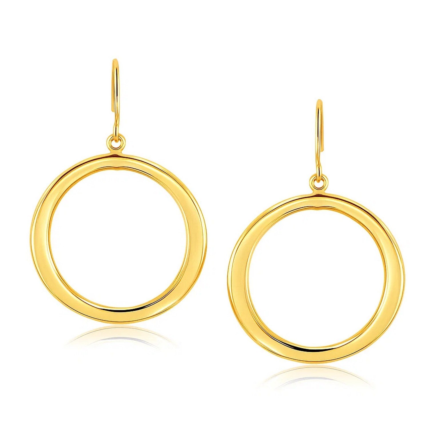 14k yellow gold textured dangle earrings with a modern design, perfect for elevating any luxury jewelry collection.