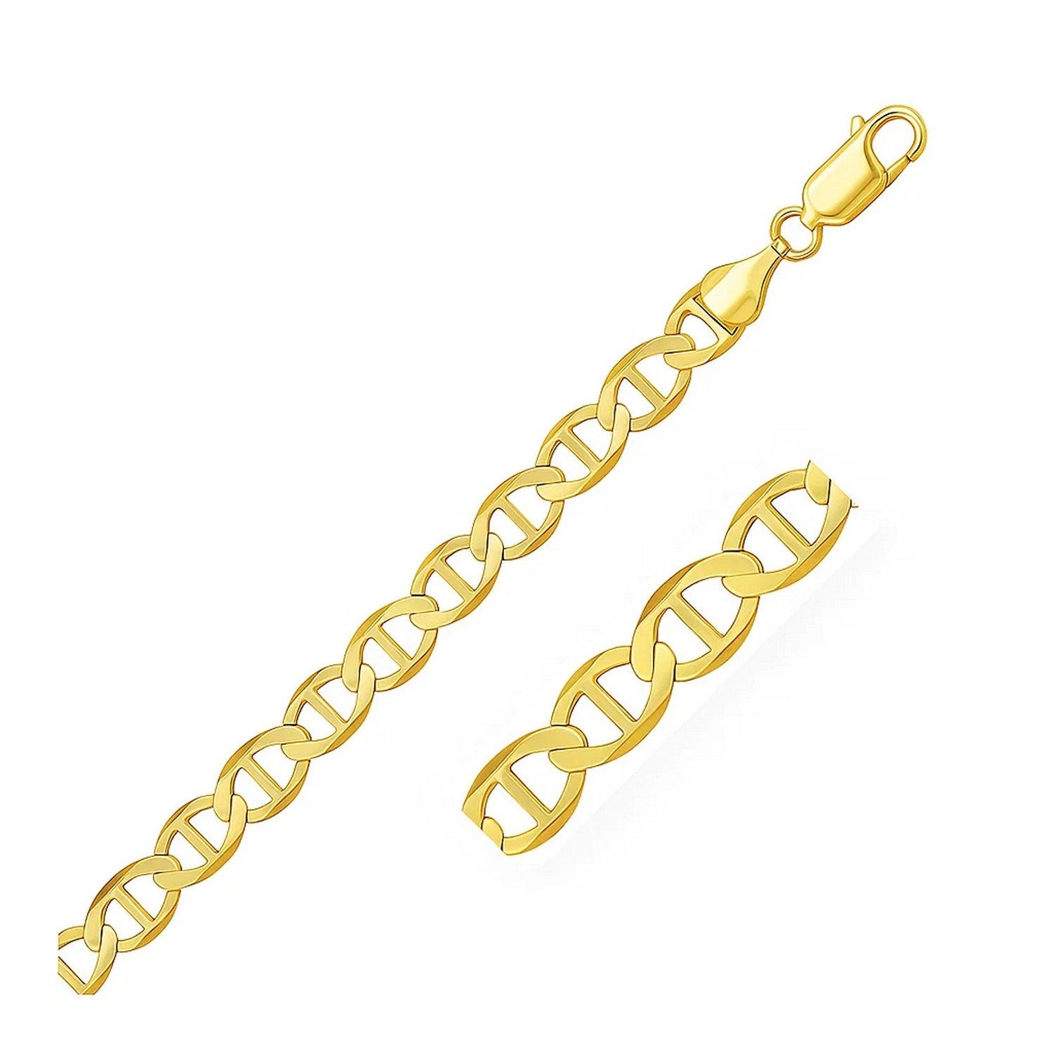 14k yellow gold mariner link bracelet with a modern design, featuring elegant interlocking links for a luxurious touch.