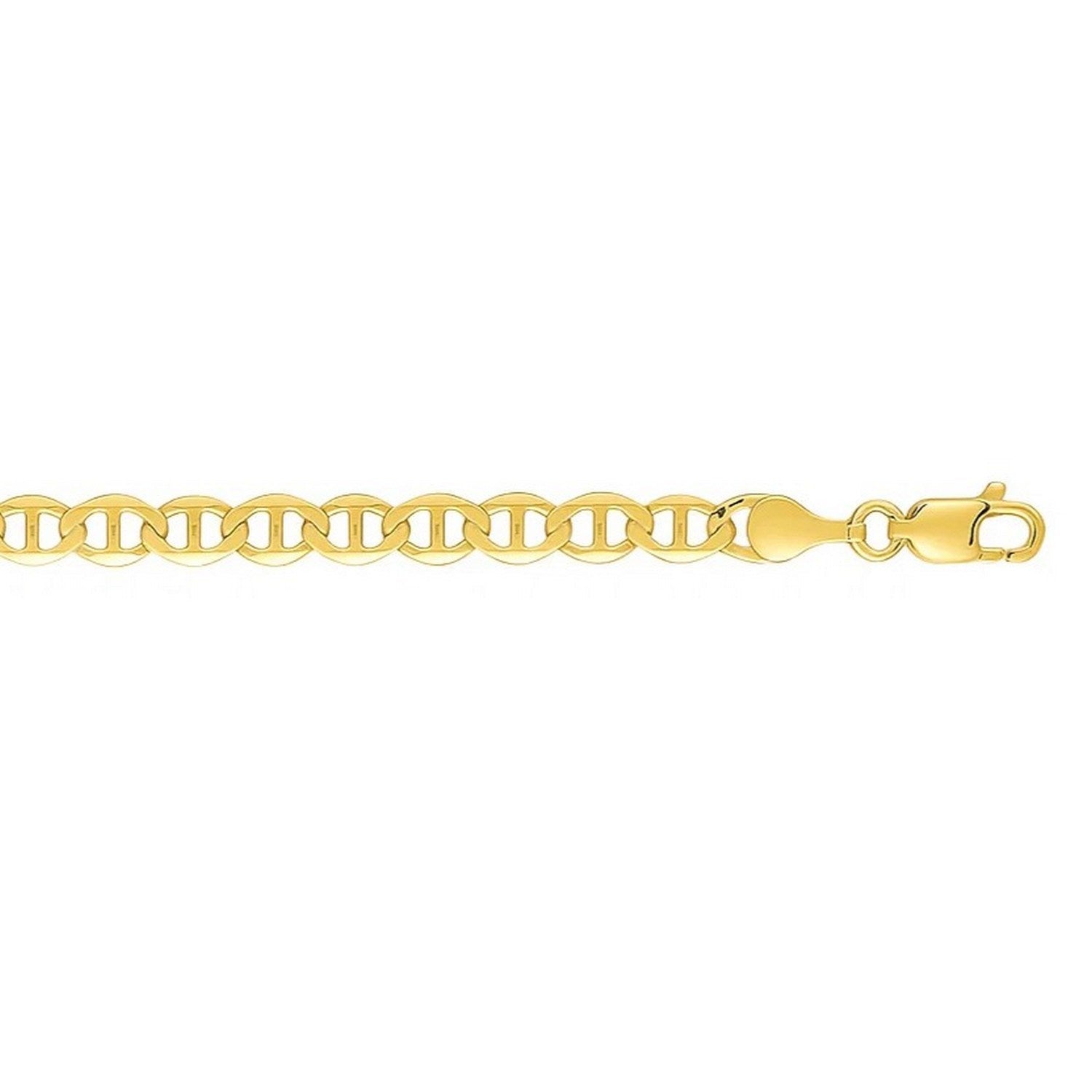 14k yellow gold mariner link bracelet with modern design and elegant 6.30 mm width, perfect for luxury styling.