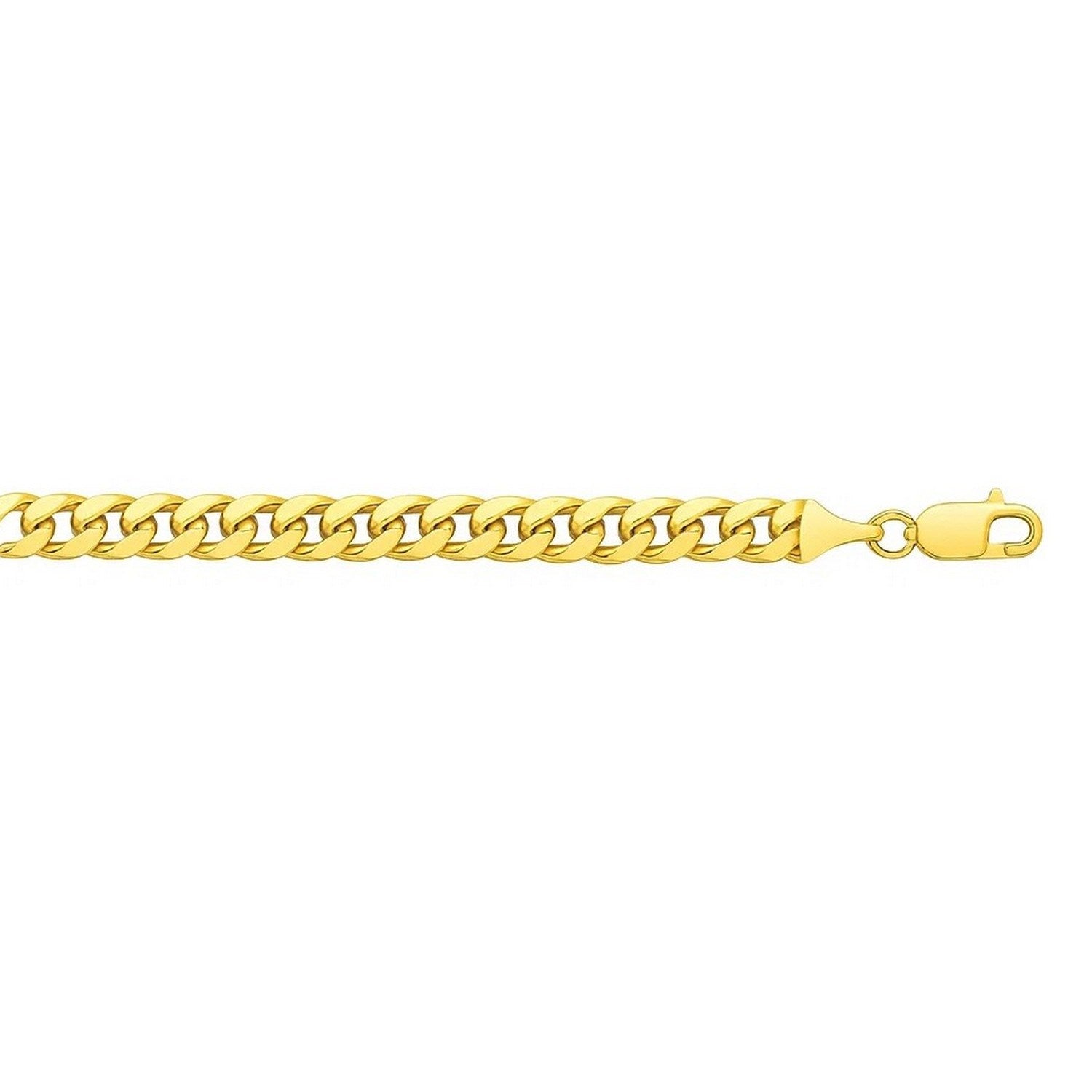 14k yellow gold Miami Cuban bracelet with modern link design, showcasing luxurious craftsmanship and elegance.