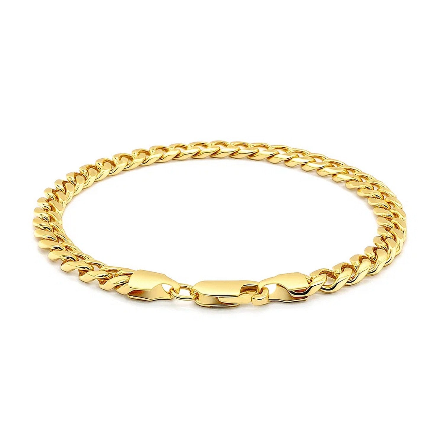 14k yellow gold Miami Cuban bracelet, modern link design, 6.00 mm width, perfect for luxury jewelry collections.