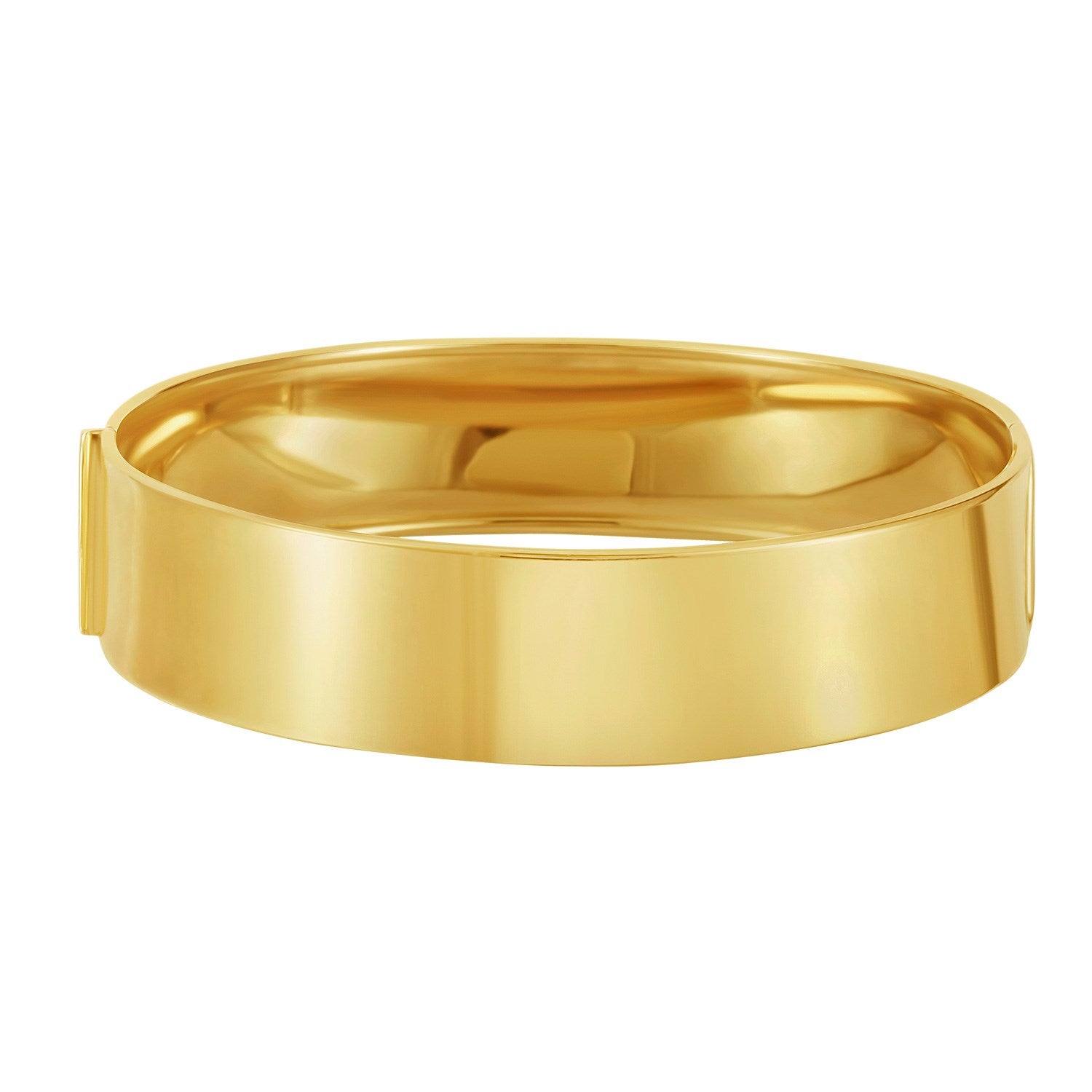 Designer medium width bracelet in 14k yellow gold, showcasing a modern luxury style with a sleek 14.50 mm design.