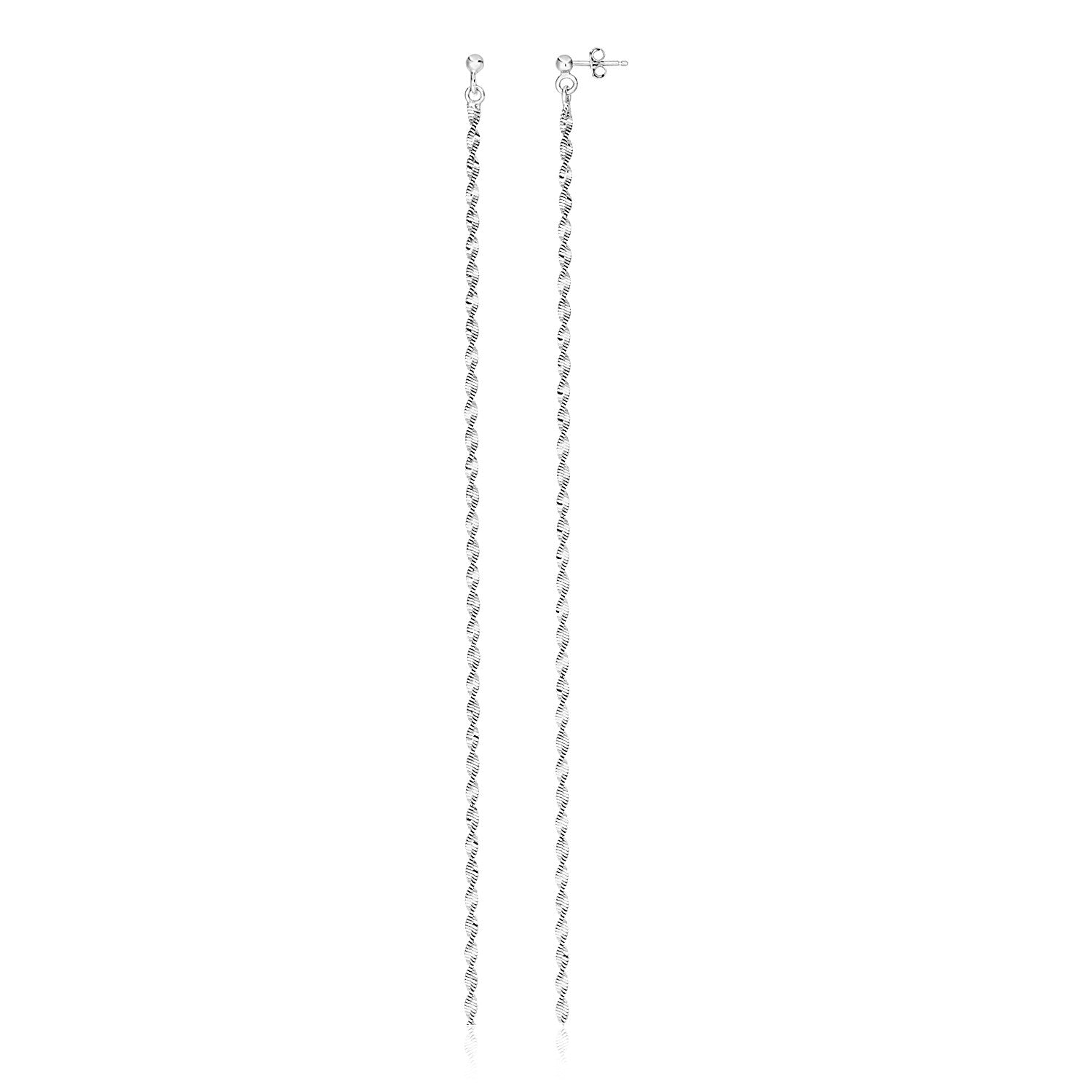 Sterling silver textured dangle earrings with modern oval design, perfect for elegant occasions and everyday wear.