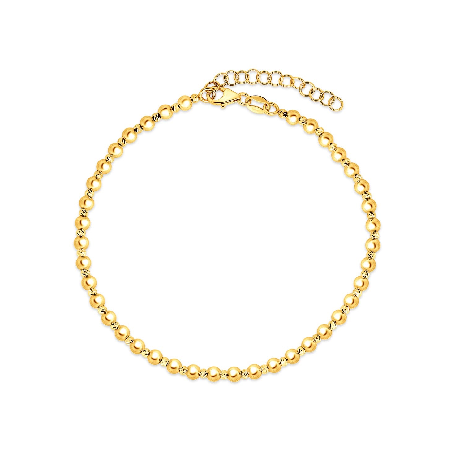 14k yellow gold modern Duo Bead bracelet featuring elegant stud design, showcasing refined luxury and craftsmanship.