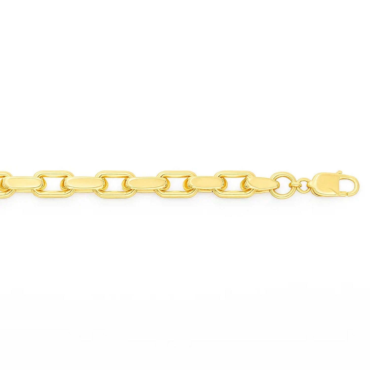 14k yellow gold French cable chain bracelet, modern design with elegant links, perfect for layering or solo wear.