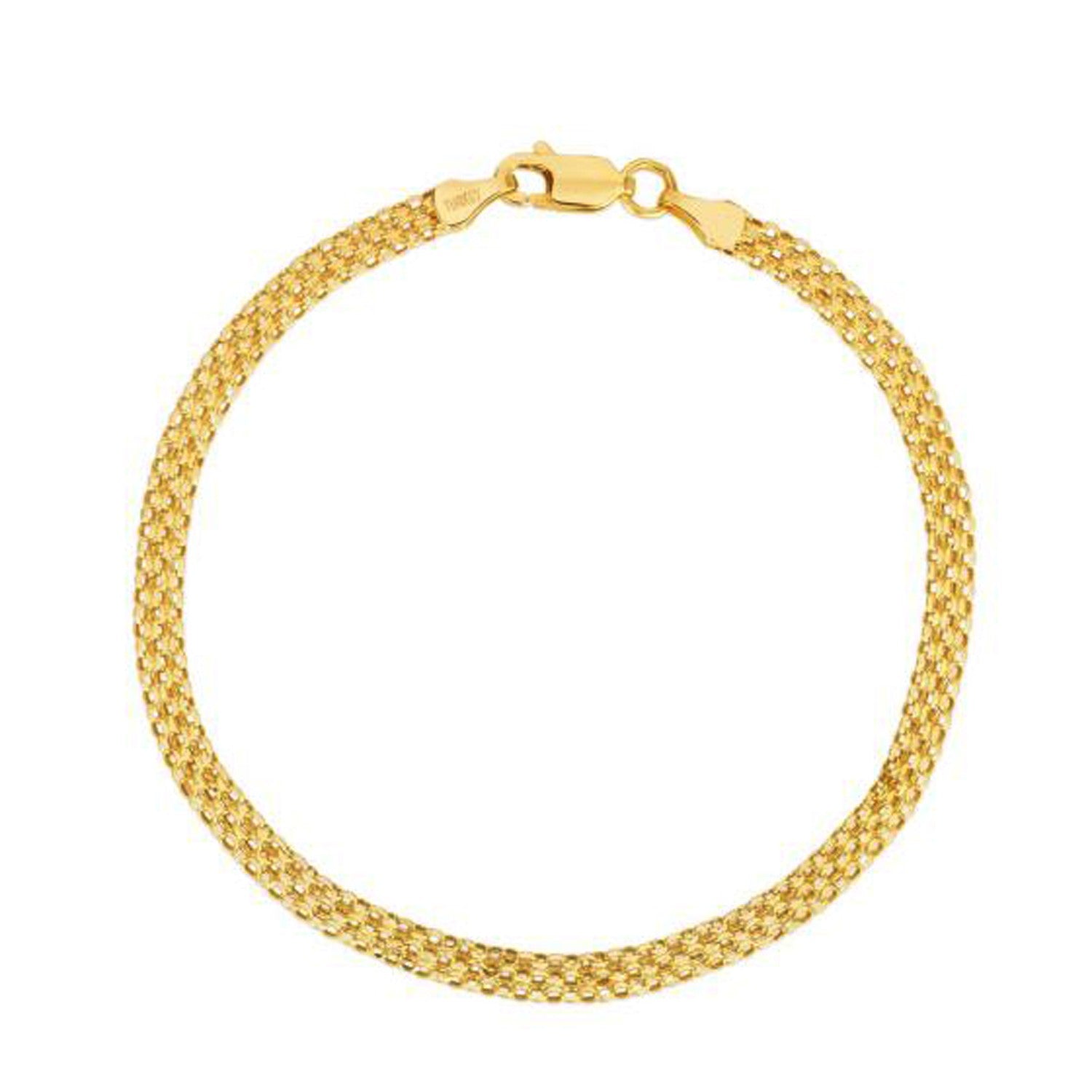 Elegant 14k yellow gold Bismark bracelet featuring a classic link design, perfect for luxury jewelry enthusiasts.