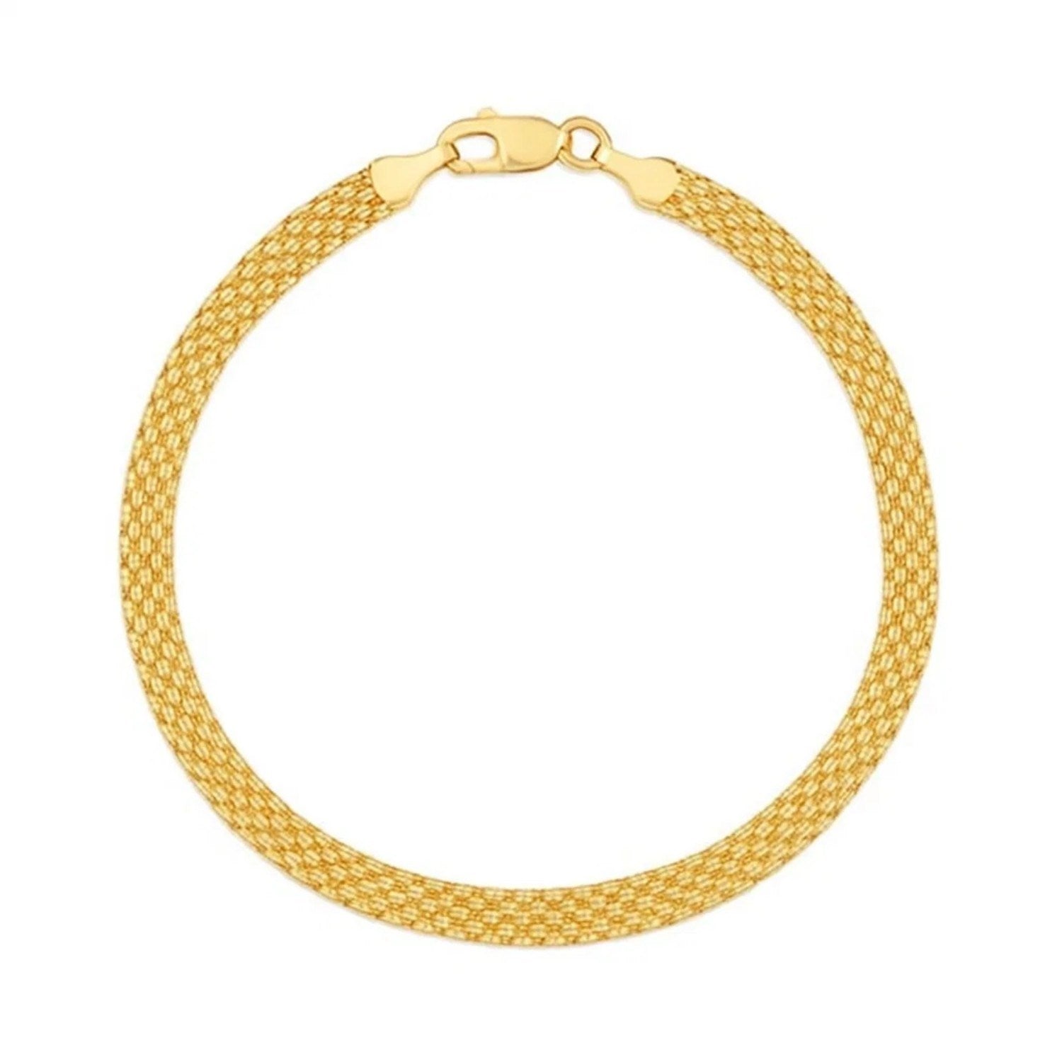 Elegant 14k yellow gold Bismark bracelet featuring a refined round chain design, perfect for luxury occasions.