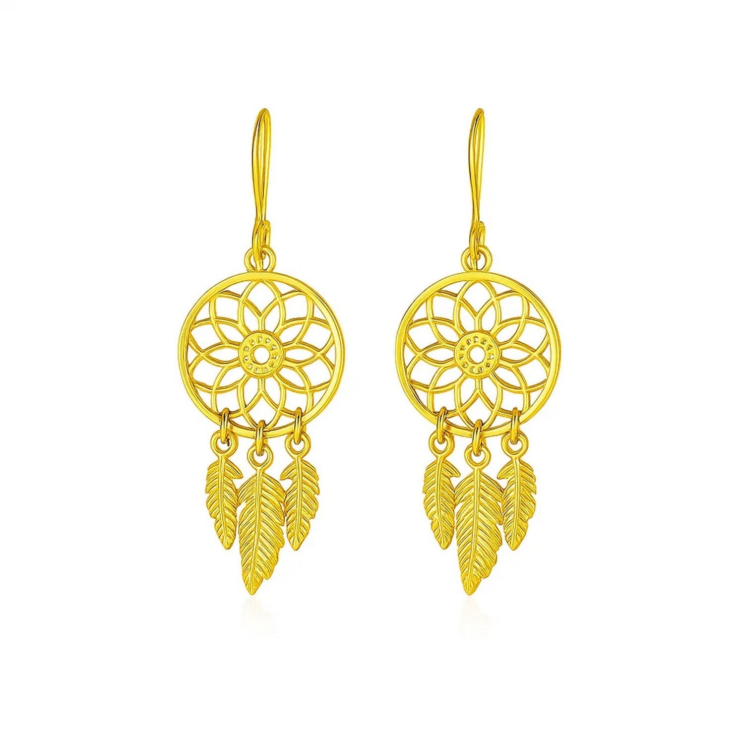 14k yellow gold textured dangle earrings with modern design, perfect for elegant occasions and everyday luxury.
