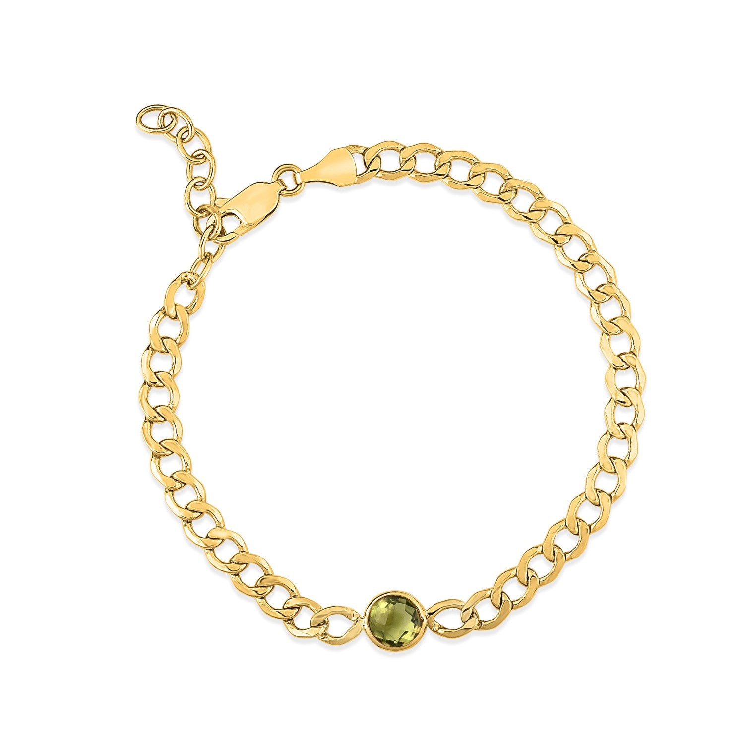 14k yellow gold curb chain bracelet featuring modern links, showcasing elegance and timeless luxury.