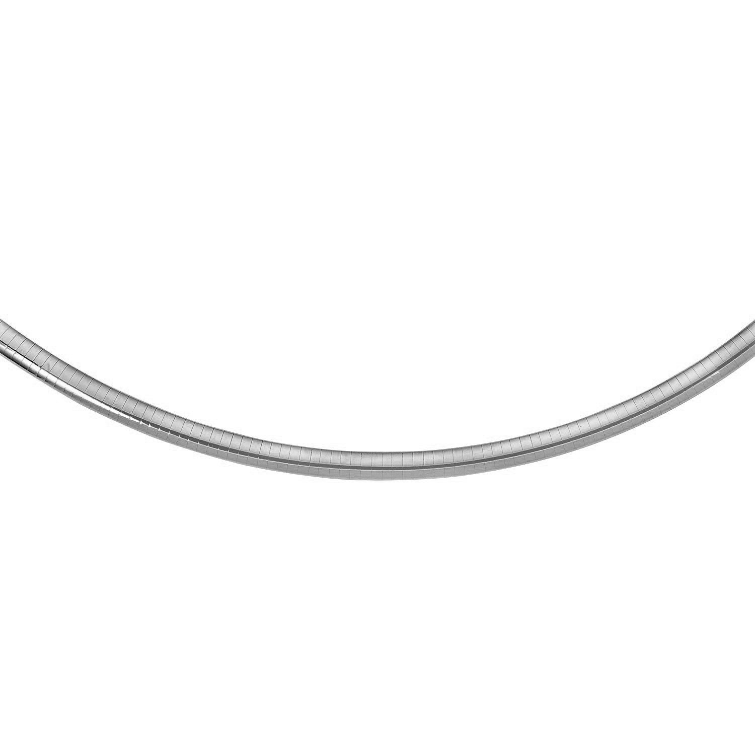Sterling silver classic omega chain necklace, 6.0mm, featuring a sleek modern design for elegant sophistication.