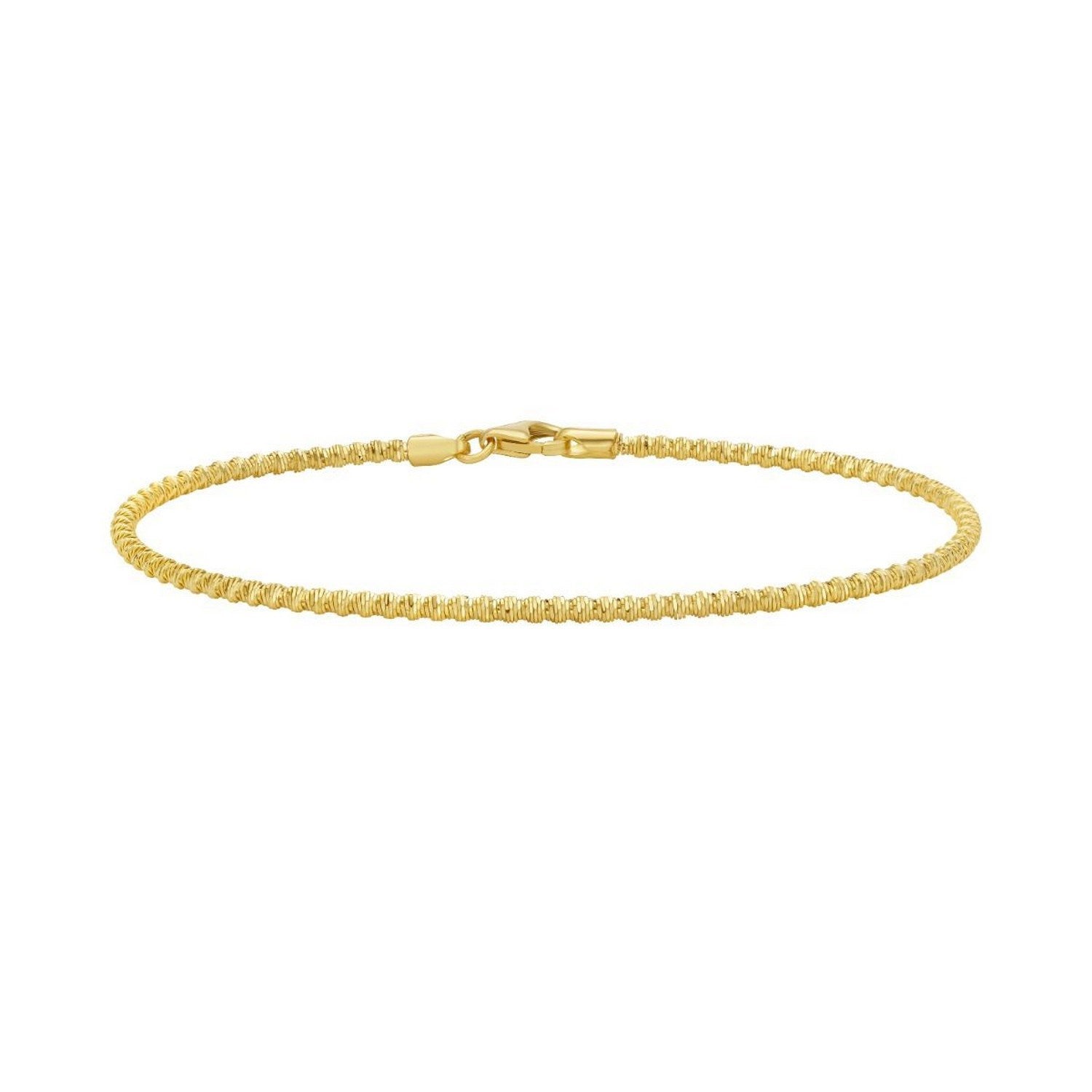 14k yellow gold modern chain bracelet featuring a delicate sparkle design, perfect for elegant layering.
