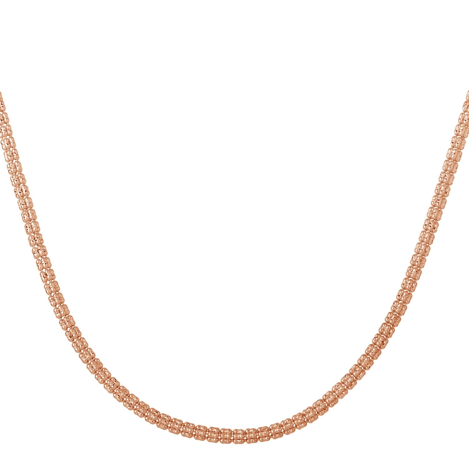 Elegant 14k rose gold ice barrel chain featuring refined links, perfect for layering or standalone sophistication.
