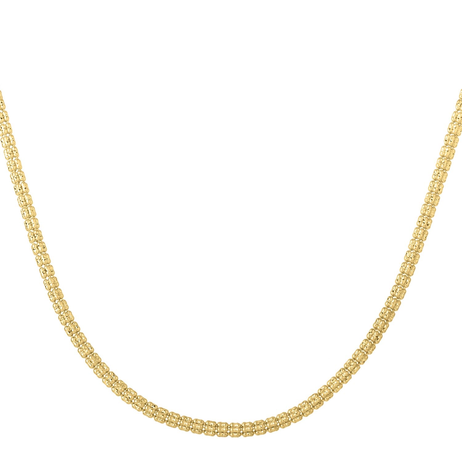 14k yellow gold modern Ice Barrel chain with elegant links, showcasing refined luxury and timeless style.