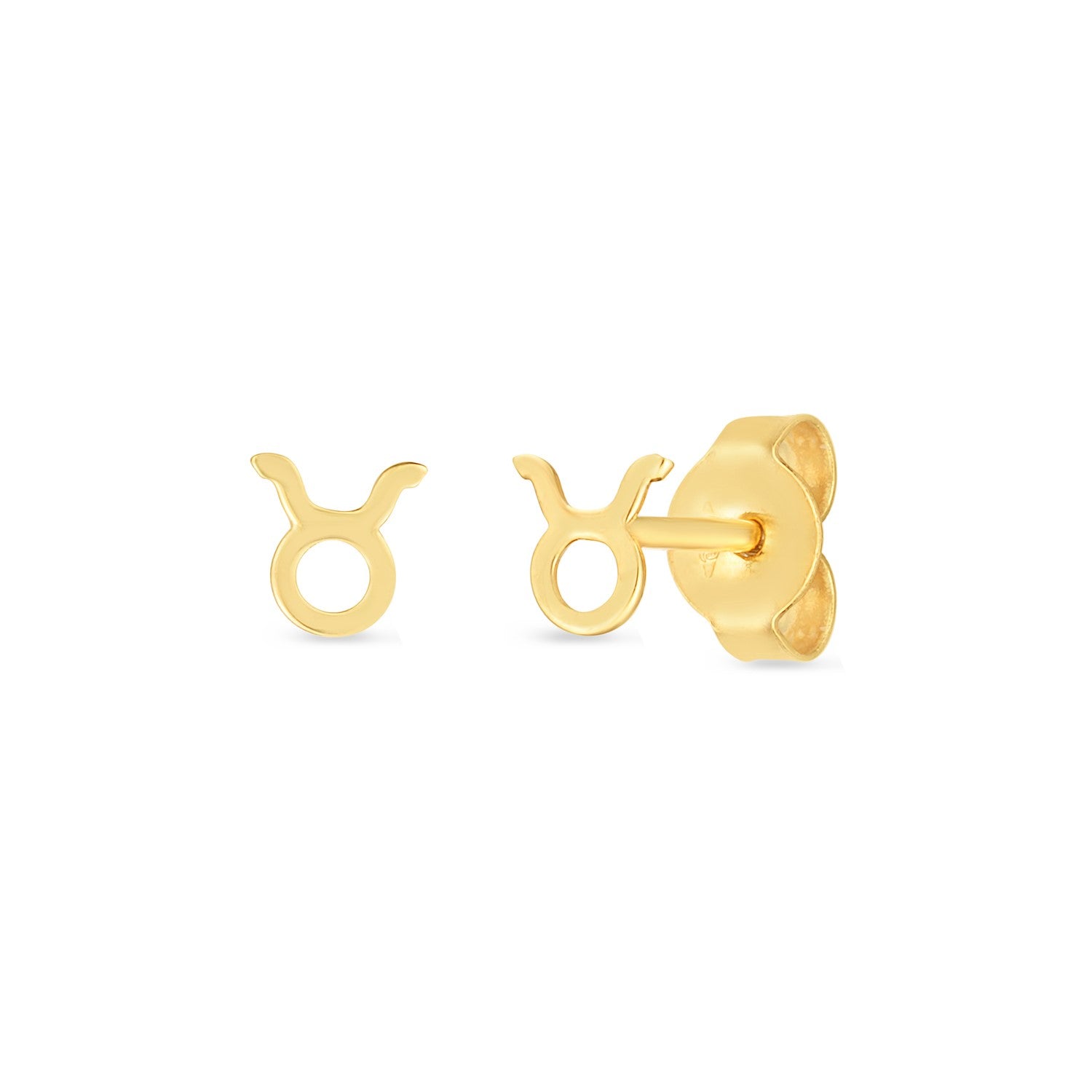 14k yellow gold polished stud earrings with a sleek, elegant design for timeless sophistication.
