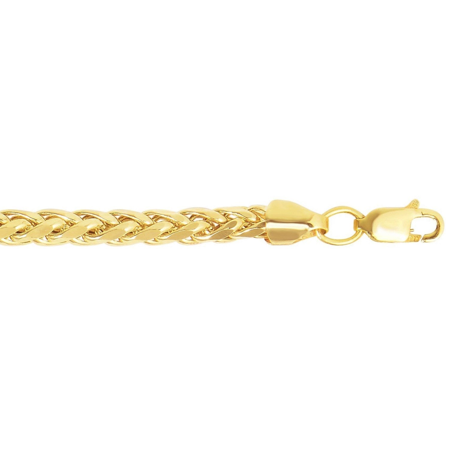 14k yellow gold diamond cut round Franco bracelet with a contemporary chain design, showcasing exquisite craftsmanship.