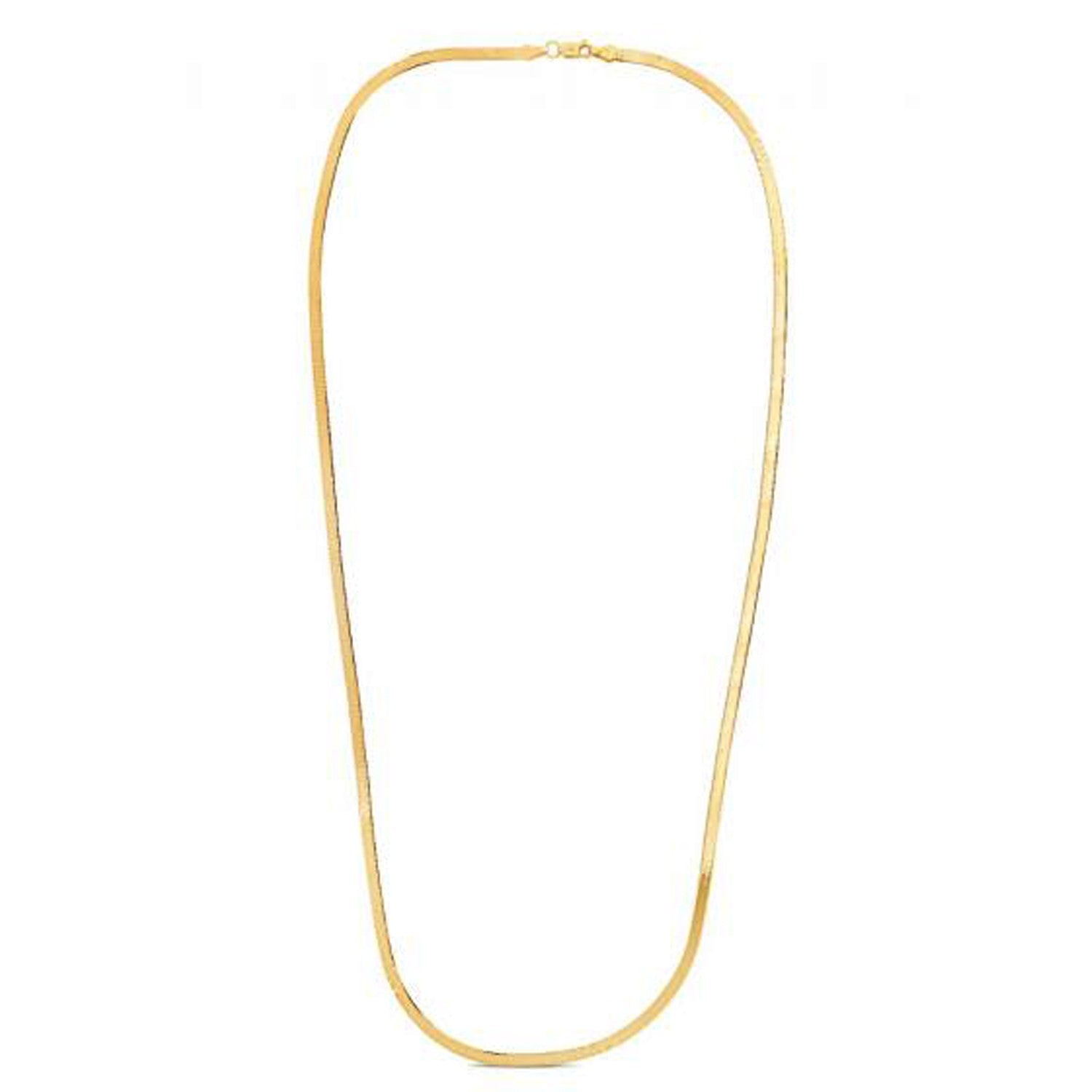 Elegant 14k yellow gold super flex herringbone chain, 1.50 mm, showcasing a luxurious, fluid design.