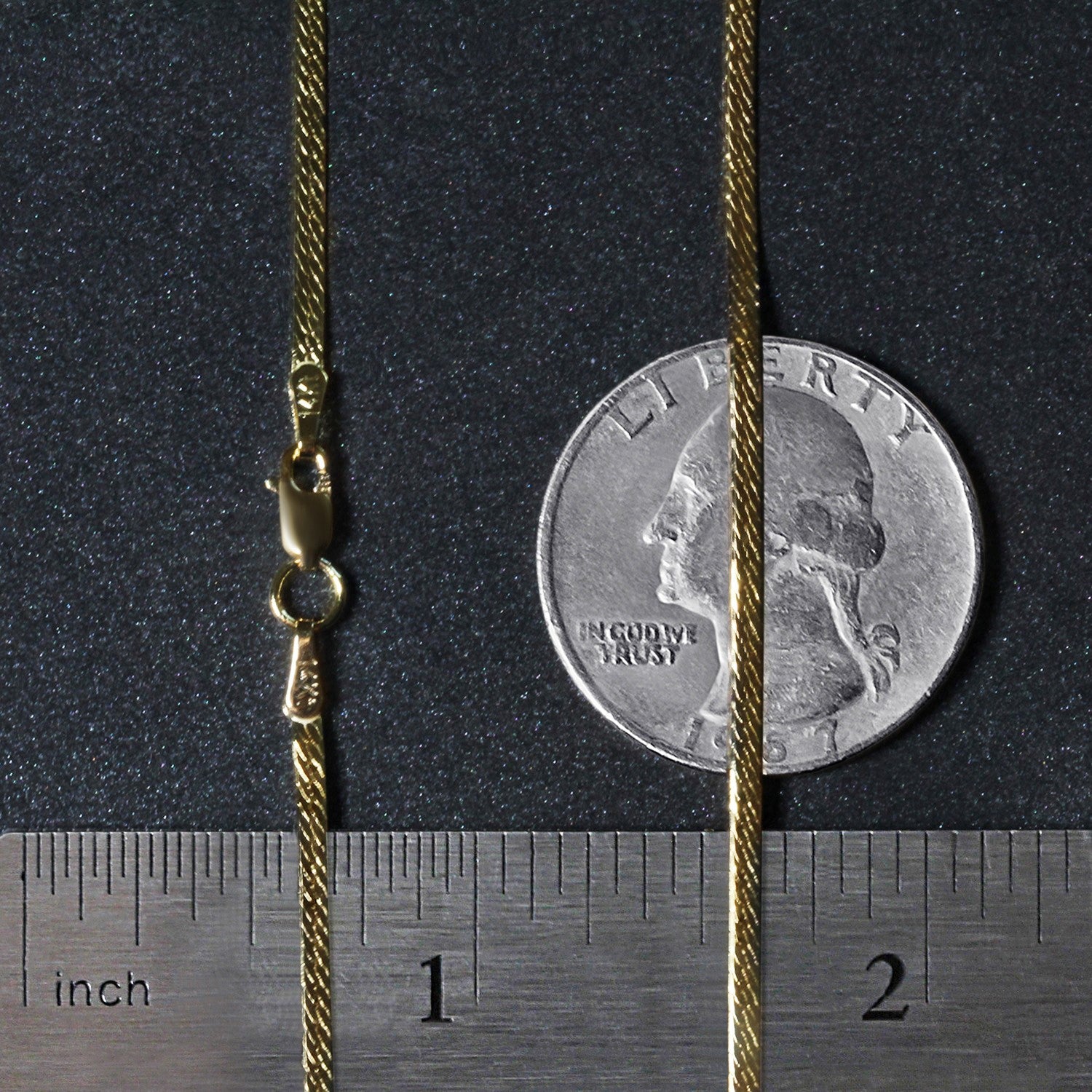 14k yellow gold super flex herringbone chain, elegant design, 1.50 mm width, perfect for layering or standalone wear.