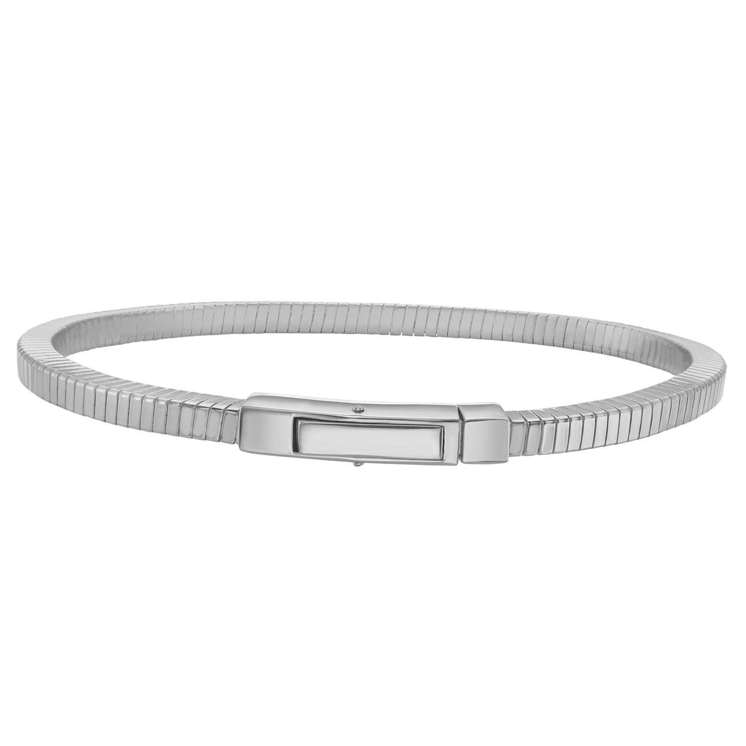 Sterling silver modern chain bracelet showcasing sleek links for a refined, luxurious look.