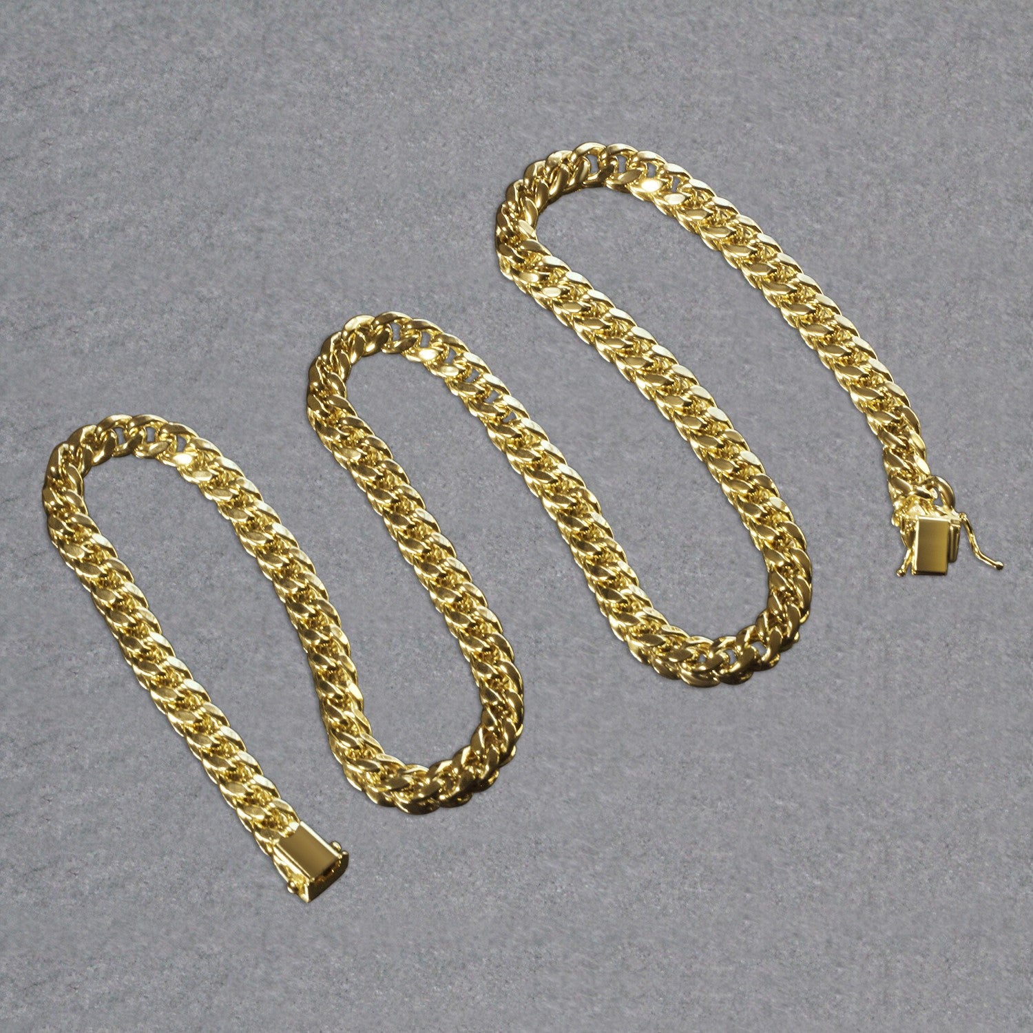 14k yellow gold semi solid Miami Cuban chain, 6.60 mm links, contemporary design for a luxurious statement.