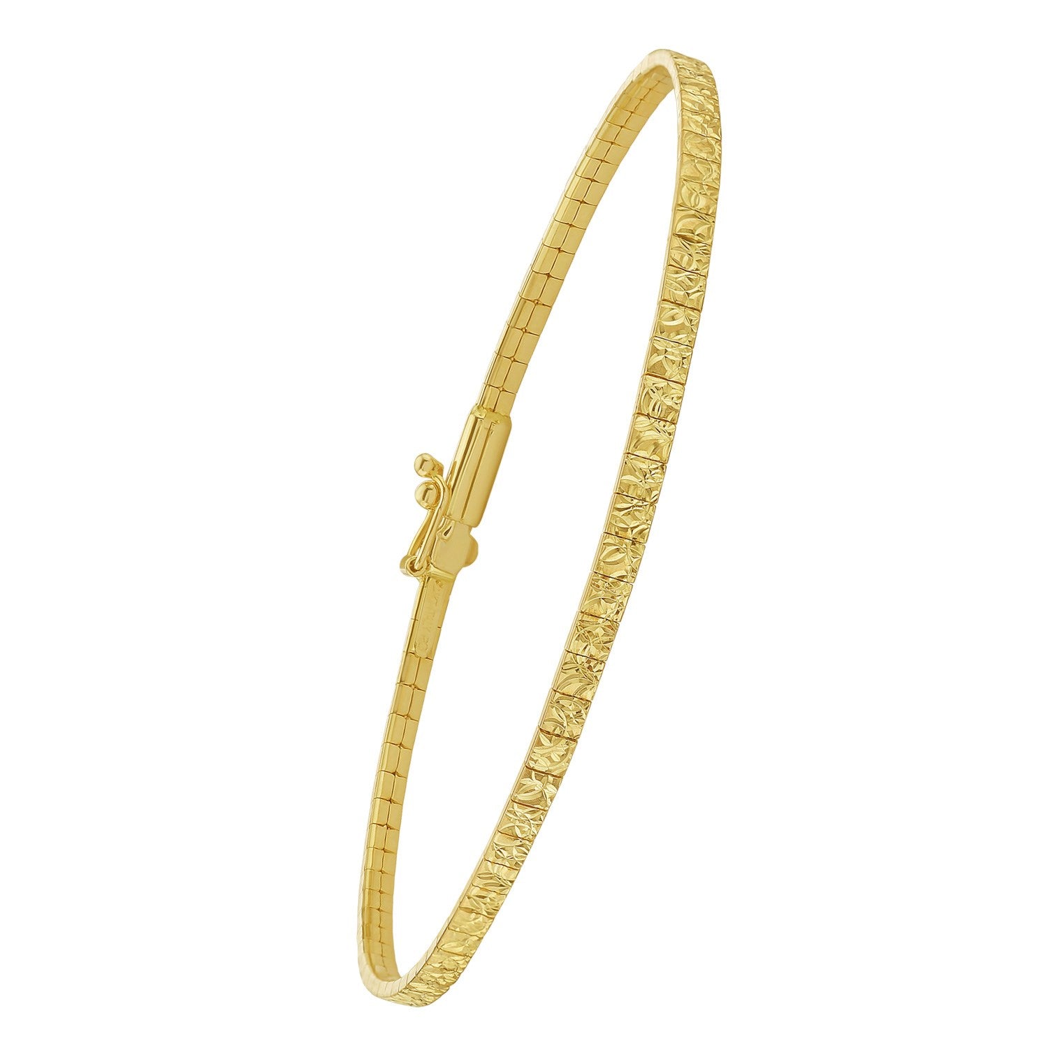 14k yellow gold mini glacier bracelet featuring delicate diamonds in a contemporary design, perfect for luxury styling.