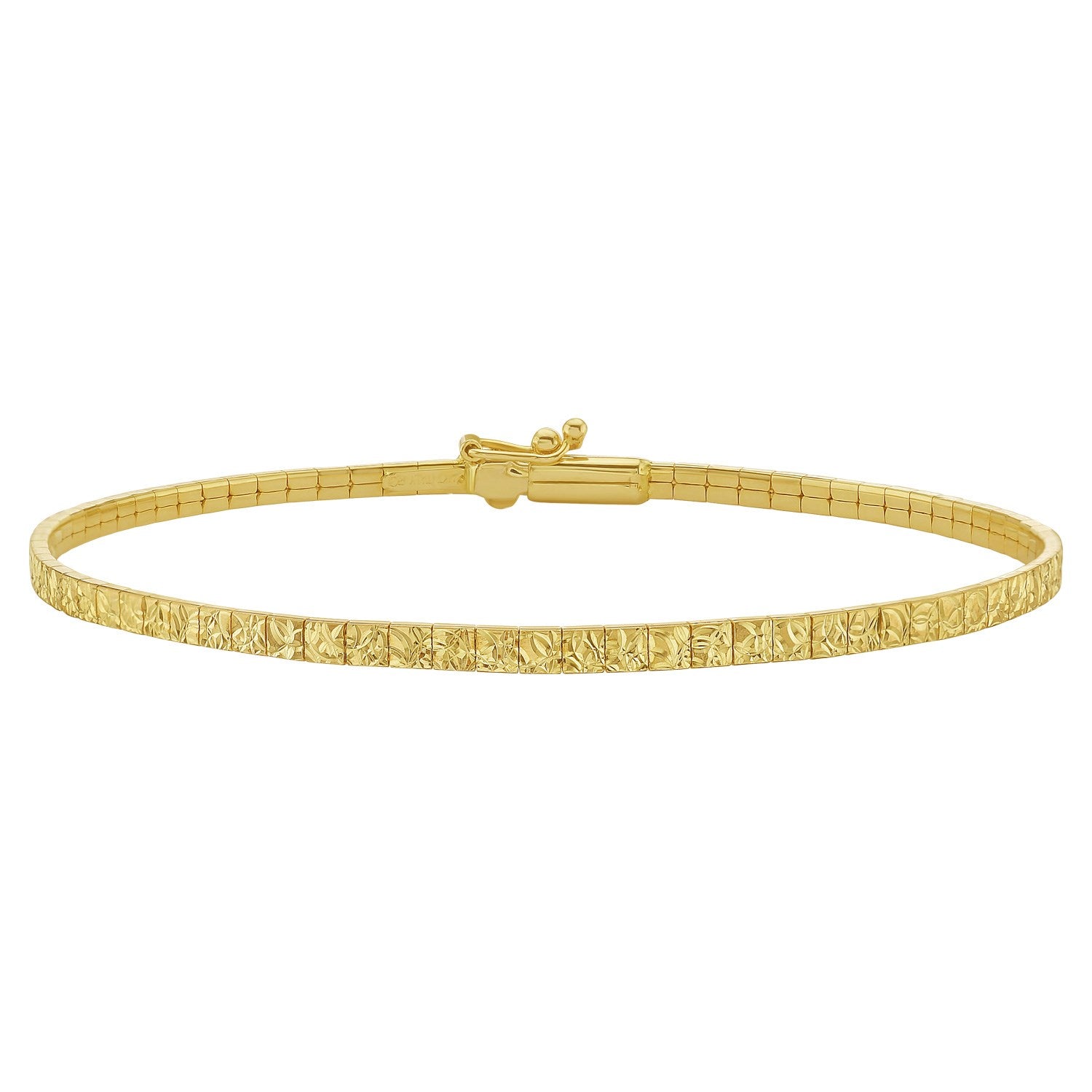 14K yellow gold mini glacier bracelet featuring shimmering diamonds in a contemporary design, perfect for luxury elegance.
