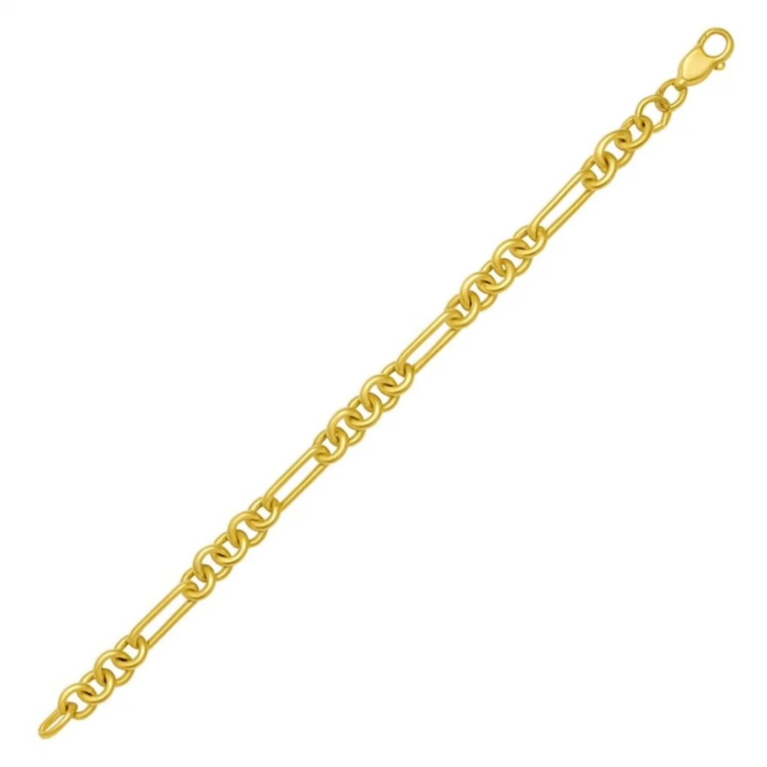 14k yellow gold modern paperclip link chain bracelet showcasing elegant design and luxurious craftsmanship.