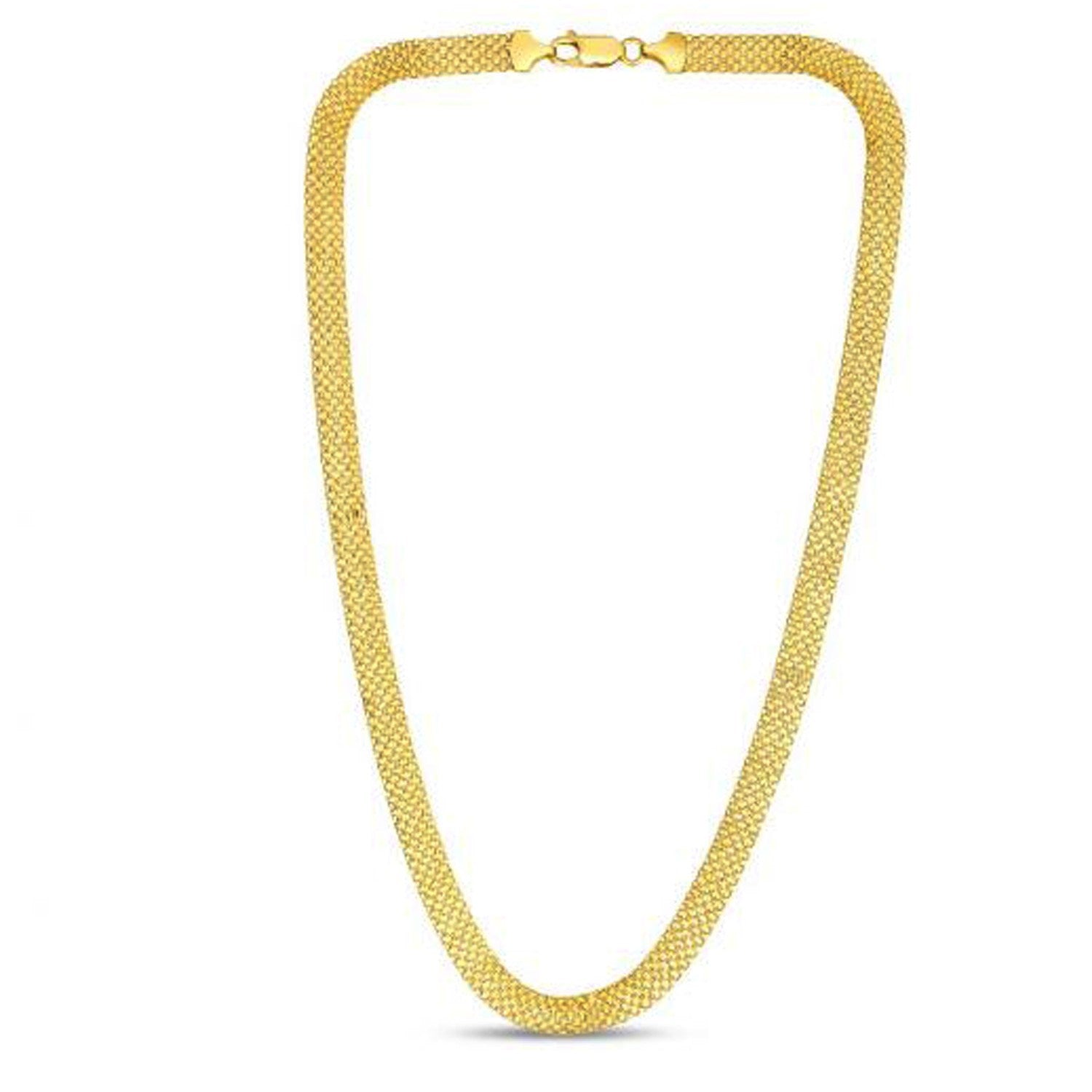 14k yellow gold Bismark chain, 7.00 mm, showcasing a classic round link design for timeless elegance.