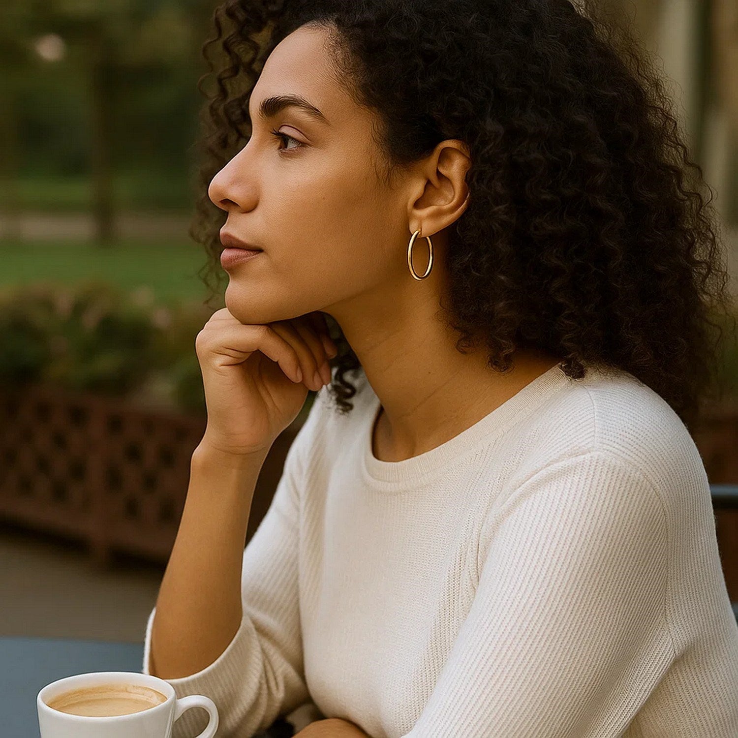 14k yellow gold modern endless oval hoop earrings, showcasing a sleek and elegant design for sophisticated style.