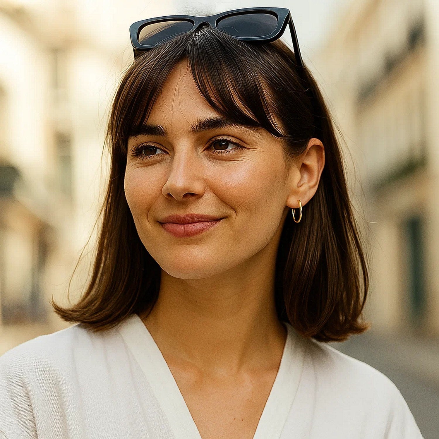 14k yellow gold polished endless hoop earrings with a sleek, elegant design perfect for any occasion.