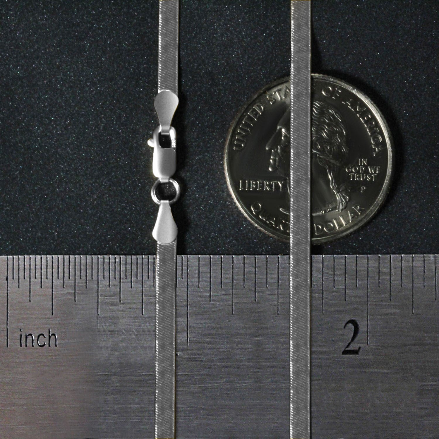 14k white gold super flex herringbone chain, classic design, 2.80 mm width, perfect for layering or solo wear.