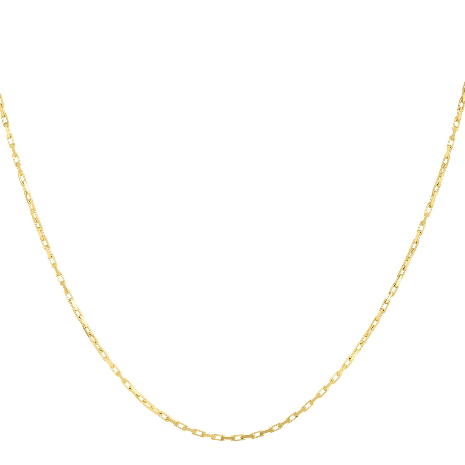 14k yellow gold French cable chain with a contemporary design, perfect for layering or as a statement piece.
