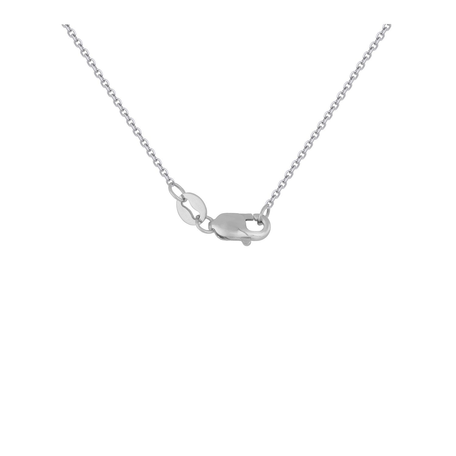 Elegant 14k white gold diamond cut-out flower pendant necklace showcasing intricate design and shimmering diamonds.