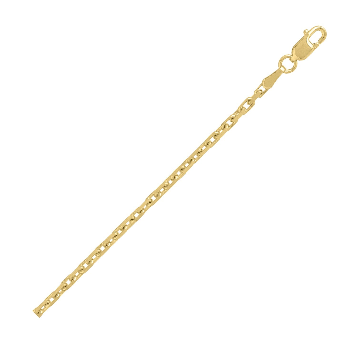 14k yellow gold French cable chain, elegant design with 1.90 mm links, perfect for layering or as a statement piece.