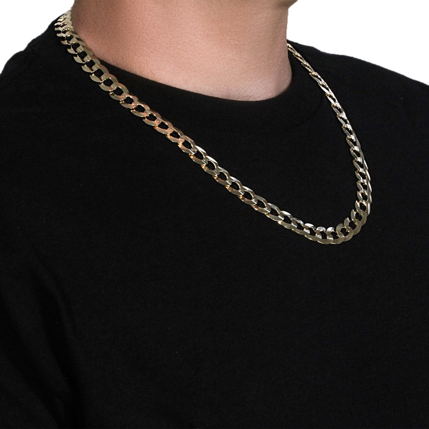 Solid kantkedja i 14k gult guld (11,23 mm)