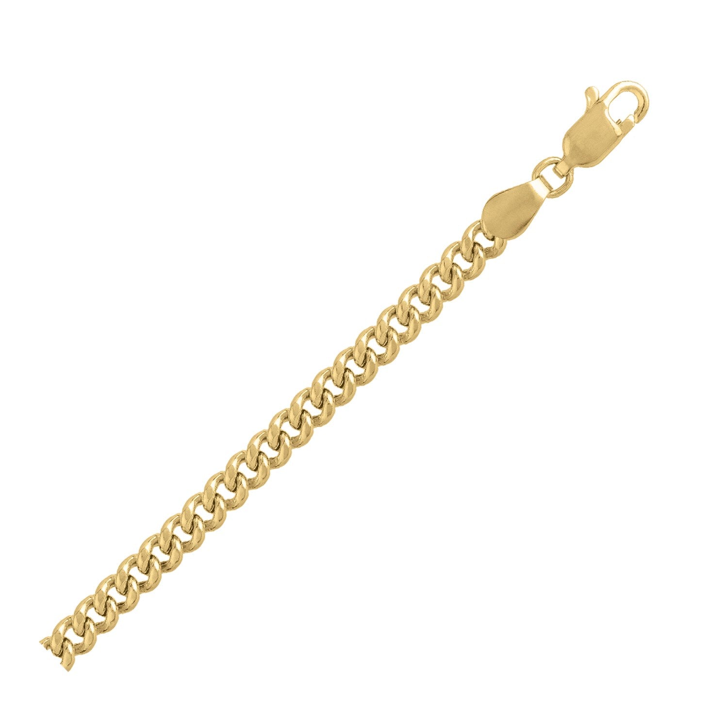 14k yellow gold gourmette chain with contemporary links, perfect for layering or as a statement piece.