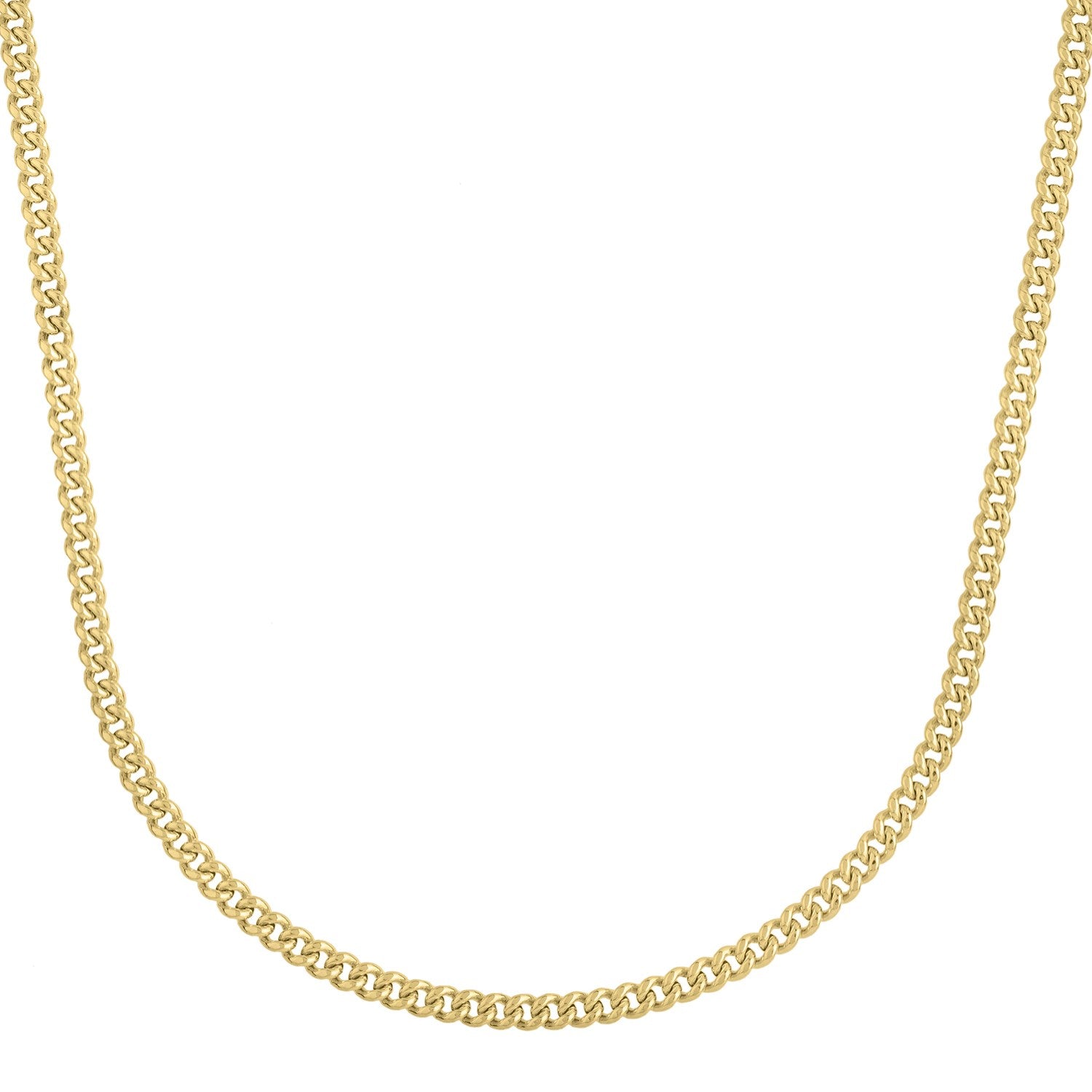 14k yellow gold light gourmette chain with contemporary links, perfect for layering or standalone elegance.