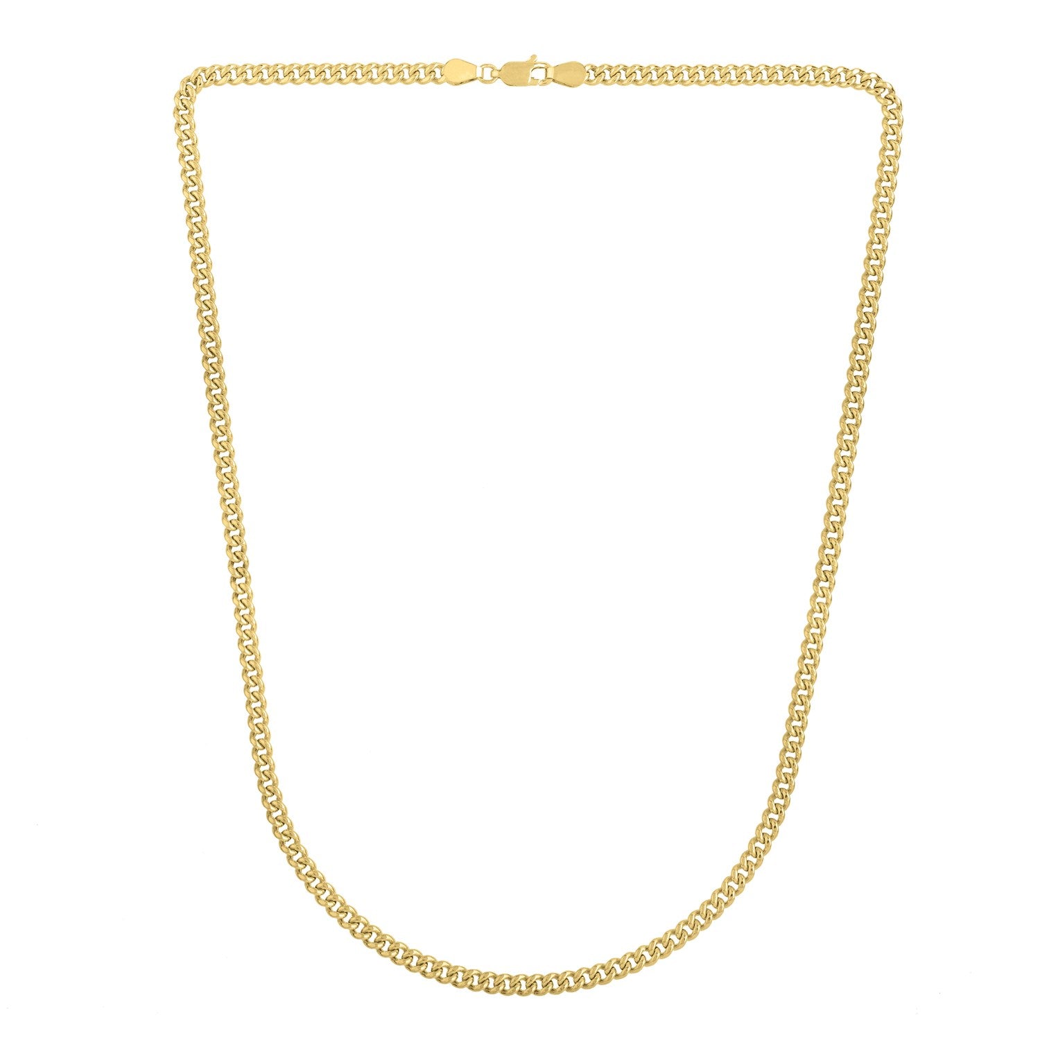 14k yellow gold light gourmette chain with contemporary links, perfect for layering or standalone elegance.