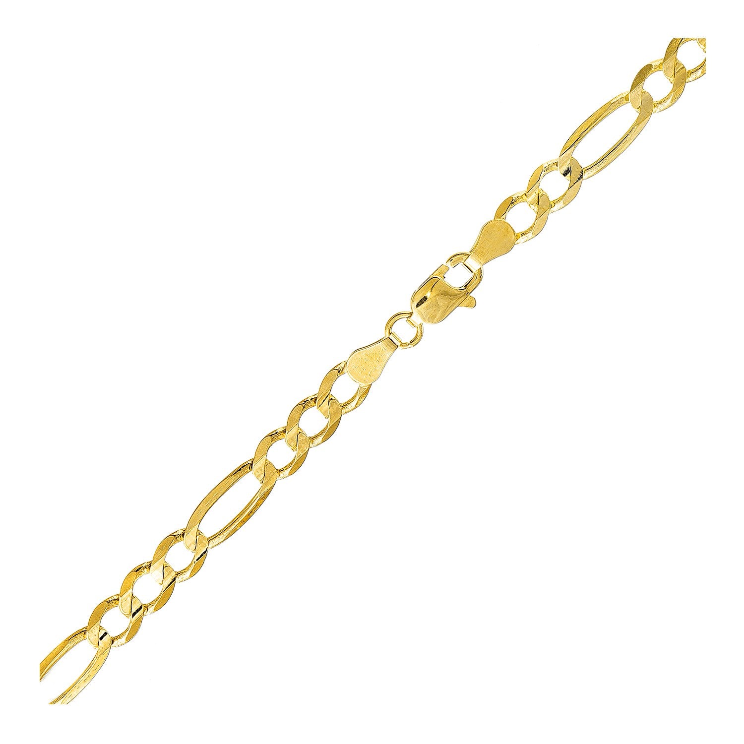14k yellow gold Lite Figaro bracelet featuring modern chain links, elegantly crafted for a luxurious touch.