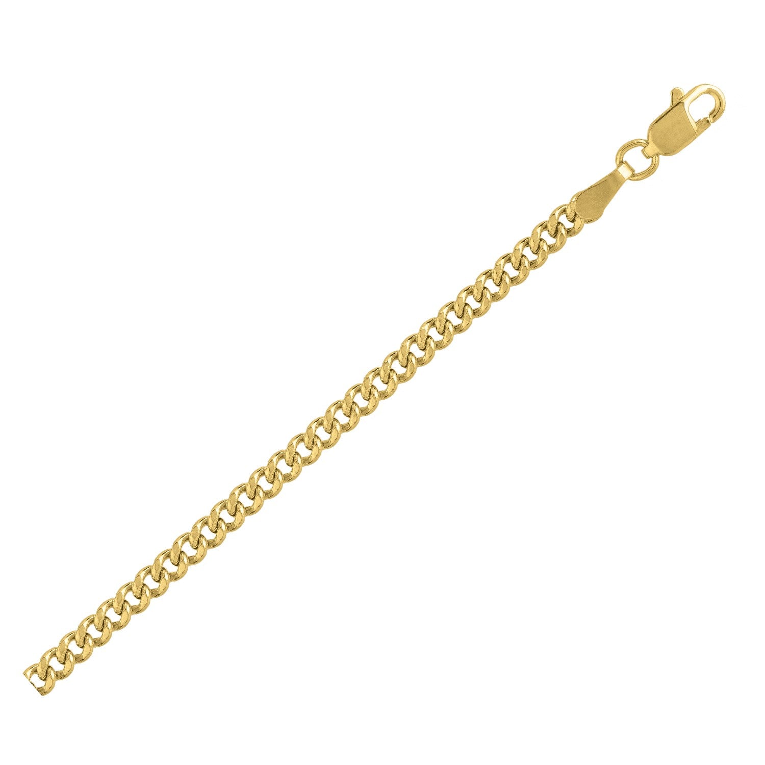 14k yellow gold light gourmette chain featuring modern links, perfect for layering or standalone elegance.
