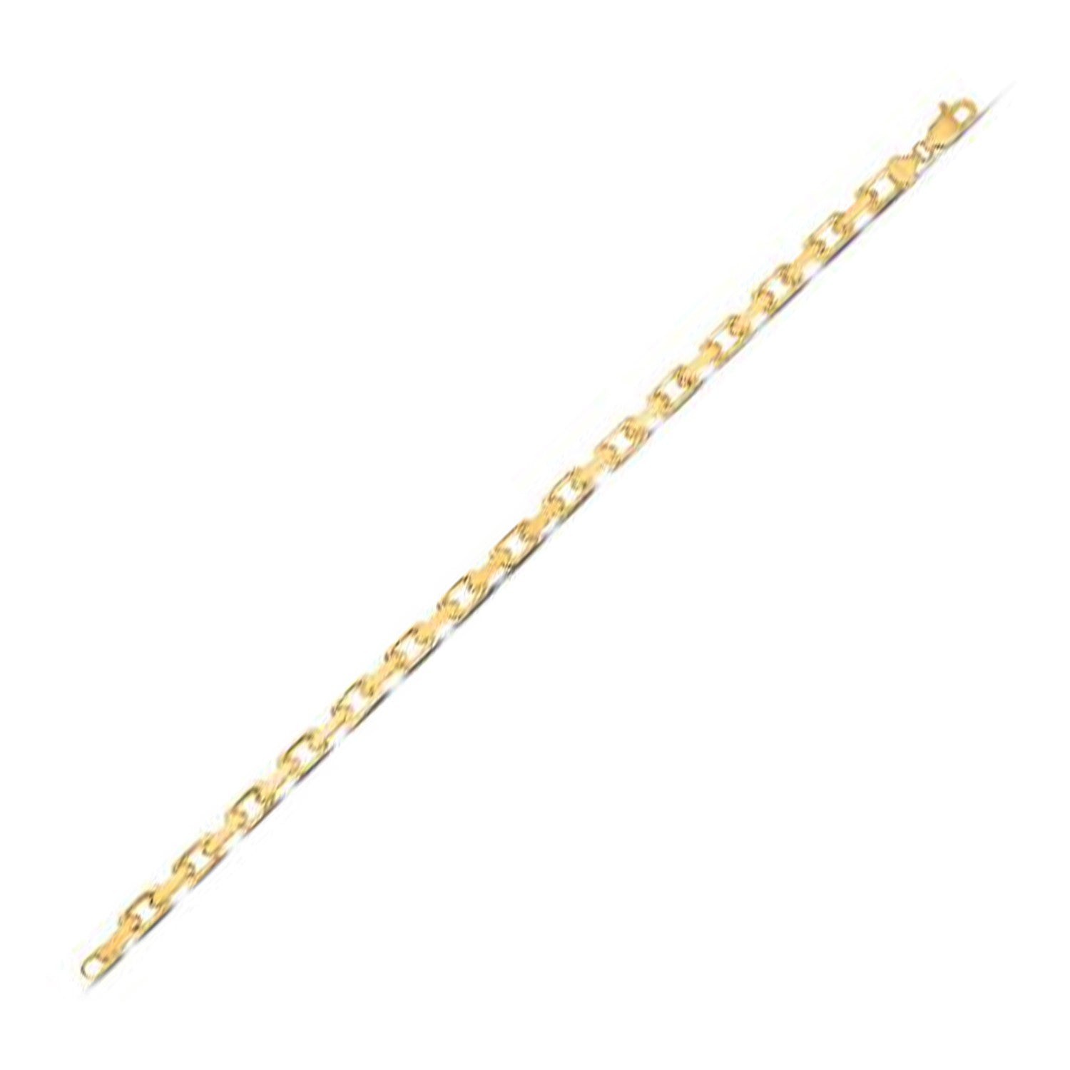 14k yellow gold French cable link chain, 4.80 mm, featuring a contemporary design for elegant layering and styling.