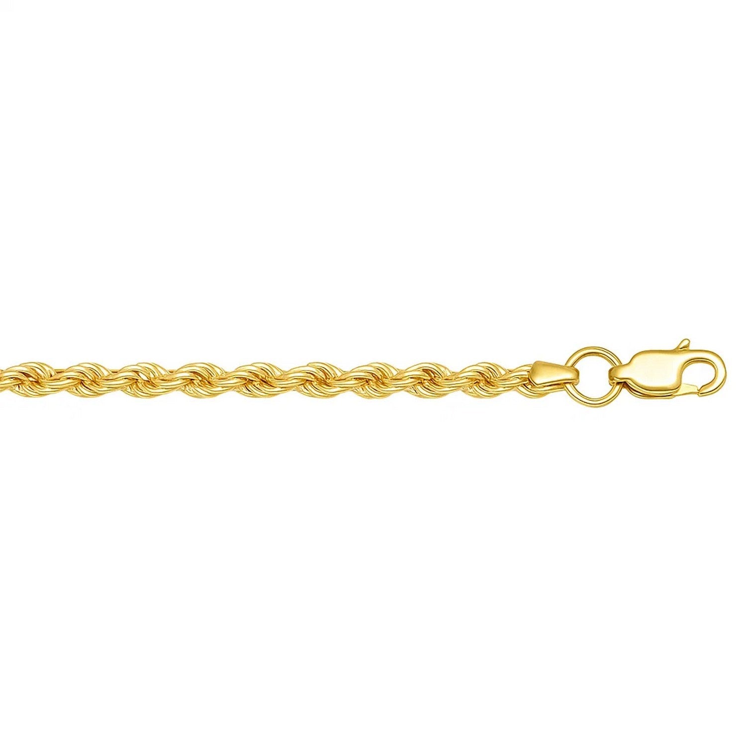 Contemporary 10k yellow gold Lite Rope Chain Bracelet featuring a sleek, elegant design for luxury styling.