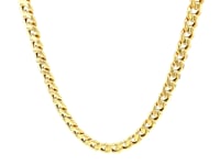 Catena cubana Miami semi-solida in oro giallo 14k (5,00 mm)