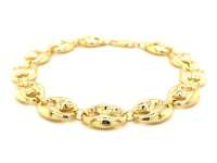 Bracelet à maillons marins soufflés en or jaune 14 carats (11,00 mm)
