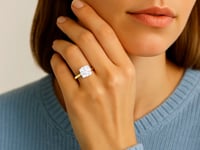 Anello solitario con diamante IGI G/VS1 da 3 carati, coltivato in laboratorio, in oro giallo 10 carati
