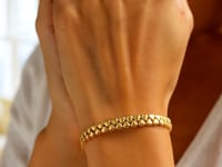 14 Karat Gelbgold Sweetheart-Gliederarmband (7,00 mm)
