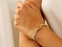 Französisches Kabelgliederarmband aus 14 Karat Gelbgold (6,00 mm)