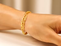 14 Karat Gelbgold-Dreifach-Charm-Armband (5,00 mm)