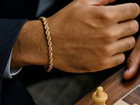 14 Karat Gelbgold-Seilarmband mit Diamantschliff (4,00 mm)