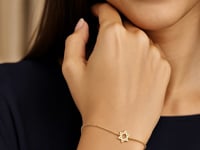 Armband mit Davidstern aus 14 Karat Gelbgold