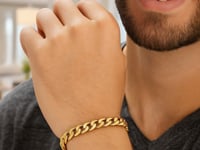 Massives Miami Cuban-Armband aus 14 Karat Gelbgold (6,00 mm)